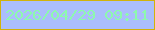 文字の大きさ：3、枠の色：d1b30a、背景の色：abbefc、文字の色：8df9ae 無料ブログパーツのブログ時計