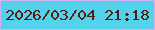 文字の大きさ：1、枠の色：d1b3f5、背景の色：53d2ec、文字の色：581e0d 無料ブログパーツのブログ時計