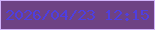 文字の大きさ：2、枠の色：d1b3fa、背景の色：6e4284、文字の色：4f3ee0 無料ブログパーツのブログ時計