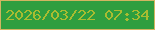 文字の大きさ：2、枠の色：d1b561、背景の色：2e9e3f、文字の色：a9bc31 無料ブログパーツのブログ時計
