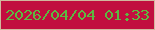 文字の大きさ：3、枠の色：d1b79e、背景の色：c10e3f、文字の色：5cba41 無料ブログパーツのブログ時計