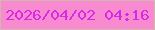 文字の大きさ：4、枠の色：d1b7ad、背景の色：f88bd0、文字の色：d829e4 無料ブログパーツのブログ時計