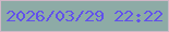 文字の大きさ：3、枠の色：d1b7c7、背景の色：8daba6、文字の色：6151eb 無料ブログパーツのブログ時計
