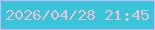 文字の大きさ：5、枠の色：d1b7ff、背景の色：38c4d9、文字の色：f7c0da 無料ブログパーツのブログ時計