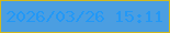 文字の大きさ：1、枠の色：d1b81e、背景の色：4b9ee1、文字の色：2298f6 無料ブログパーツのブログ時計