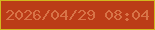 文字の大きさ：2、枠の色：d1b81f、背景の色：bb3c17、文字の色：d87347 無料ブログパーツのブログ時計