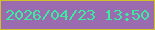 文字の大きさ：5、枠の色：d1c027、背景の色：9b6baf、文字の色：3dea9f 無料ブログパーツのブログ時計