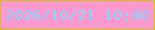 文字の大きさ：2、枠の色：d1c216、背景の色：fb99ce、文字の色：86d6ff 無料ブログパーツのブログ時計