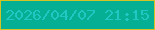 文字の大きさ：3、枠の色：d1c423、背景の色：04af94、文字の色：21c8c3 無料ブログパーツのブログ時計