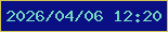 文字の大きさ：1、枠の色：d1c652、背景の色：0a0f83、文字の色：74d5c0 無料ブログパーツのブログ時計