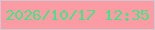 文字の大きさ：2、枠の色：d1c6d1、背景の色：fb9ba4、文字の色：3ee685 無料ブログパーツのブログ時計