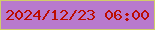 文字の大きさ：2、枠の色：d1ce69、背景の色：b87acd、文字の色：bc0c00 無料ブログパーツのブログ時計