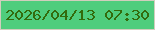 文字の大きさ：4、枠の色：d1cebd、背景の色：4fcd7d、文字の色：336b0c 無料ブログパーツのブログ時計