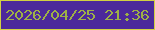 文字の大きさ：4、枠の色：d1d142、背景の色：4c299b、文字の色：9eb146 無料ブログパーツのブログ時計