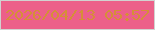 文字の大きさ：5、枠の色：d1d2d0、背景の色：ec6089、文字の色：d58f38 無料ブログパーツのブログ時計
