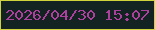 文字の大きさ：3、枠の色：d1d33d、背景の色：122322、文字の色：ab419c 無料ブログパーツのブログ時計