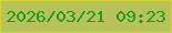 文字の大きさ：5、枠の色：d1d43d、背景の色：b5c358、文字の色：25991d 無料ブログパーツのブログ時計