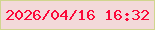 文字の大きさ：4、枠の色：d1d58e、背景の色：f3d9d9、文字の色：fc0838 無料ブログパーツのブログ時計