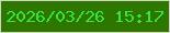 文字の大きさ：1、枠の色：d1d5c3、背景の色：2d7700、文字の色：37e33f 無料ブログパーツのブログ時計