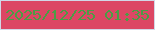 文字の大きさ：4、枠の色：d1d8e7、背景の色：dc4764、文字の色：4b9d45 無料ブログパーツのブログ時計