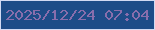 文字の大きさ：4、枠の色：d1daf3、背景の色：1d4c88、文字の色：886eac 無料ブログパーツのブログ時計