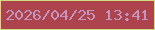 文字の大きさ：5、枠の色：d1dc7e、背景の色：ad434c、文字の色：c496be 無料ブログパーツのブログ時計