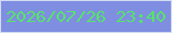 文字の大きさ：2、枠の色：d1dcf3、背景の色：808ee2、文字の色：55e36a 無料ブログパーツのブログ時計