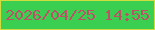 文字の大きさ：5、枠の色：d1dd3e、背景の色：3acf51、文字の色：bd5166 無料ブログパーツのブログ時計