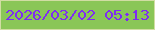 文字の大きさ：3、枠の色：d1dda3、背景の色：8ac657、文字の色：7e2cf3 無料ブログパーツのブログ時計