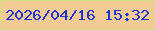 文字の大きさ：1、枠の色：d1df80、背景の色：f2cb94、文字の色：1c35d5 無料ブログパーツのブログ時計