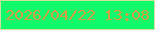 文字の大きさ：1、枠の色：d1df9f、背景の色：10f96b、文字の色：d29f42 無料ブログパーツのブログ時計