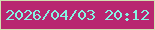 文字の大きさ：2、枠の色：d1dfb0、背景の色：b82670、文字の色：85f4e2 無料ブログパーツのブログ時計