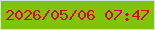 文字の大きさ：1、枠の色：d1dff3、背景の色：7fc406、文字の色：d40812 無料ブログパーツのブログ時計