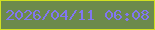 文字の大きさ：2、枠の色：d1e022、背景の色：6c8a4c、文字の色：8176f1 無料ブログパーツのブログ時計