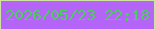 文字の大きさ：5、枠の色：d1e3a2、背景の色：b464f7、文字の色：4ad05a 無料ブログパーツのブログ時計