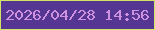 文字の大きさ：3、枠の色：d1e463、背景の色：563693、文字の色：ce92e1 無料ブログパーツのブログ時計