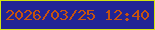 文字の大きさ：4、枠の色：d1e510、背景の色：212495、文字の色：c7530f 無料ブログパーツのブログ時計