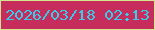 文字の大きさ：2、枠の色：d1e68f、背景の色：c62d5d、文字の色：38ccea 無料ブログパーツのブログ時計