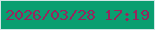 文字の大きさ：2、枠の色：d1e6e6、背景の色：099e70、文字の色：97255d 無料ブログパーツのブログ時計