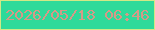 文字の大きさ：4、枠の色：d1e886、背景の色：2eda9a、文字の色：d59987 無料ブログパーツのブログ時計