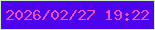 文字の大きさ：3、枠の色：d1edc1、背景の色：4d03ec、文字の色：ed4ec5 無料ブログパーツのブログ時計