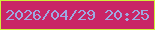 文字の大きさ：1、枠の色：d1ee3a、背景の色：c92566、文字の色：9da9e1 無料ブログパーツのブログ時計