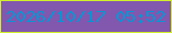 文字の大きさ：3、枠の色：d1ef2b、背景の色：8257ae、文字の色：0795d2 無料ブログパーツのブログ時計