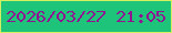文字の大きさ：2、枠の色：d1ef5e、背景の色：1dc47a、文字の色：921391 無料ブログパーツのブログ時計