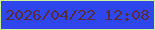 文字の大きさ：3、枠の色：d1ef9d、背景の色：2f46ec、文字の色：5a2b38 無料ブログパーツのブログ時計