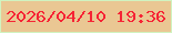 文字の大きさ：5、枠の色：d1f3c0、背景の色：eac793、文字の色：f62435 無料ブログパーツのブログ時計