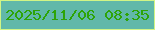 文字の大きさ：3、枠の色：d1f485、背景の色：61b8a9、文字の色：2da406 無料ブログパーツのブログ時計