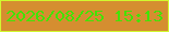 文字の大きさ：3、枠の色：d1f82f、背景の色：d58e30、文字の色：42e306 無料ブログパーツのブログ時計