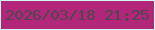 文字の大きさ：4、枠の色：d1faf3、背景の色：b2267a、文字の色：50464f 無料ブログパーツのブログ時計