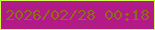 文字の大きさ：3、枠の色：d1fb54、背景の色：b41a87、文字の色：8e6b18 無料ブログパーツのブログ時計